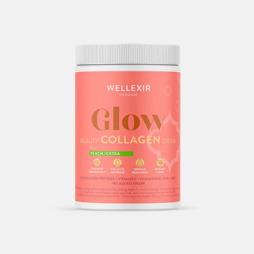 Glow Beauty Collagen Drink Peach Ice Tea (300 gram/60 Dage), Wellexir